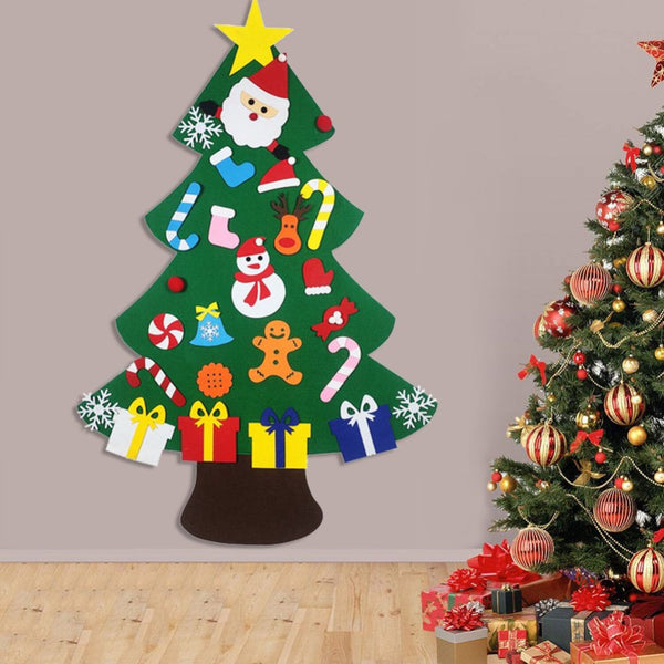 Poppy Crafts DIY Felt Christmas Tree Set with Removable Ornaments