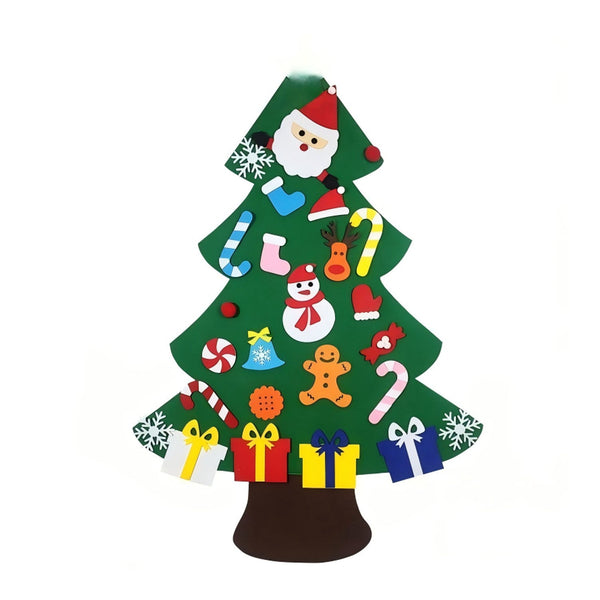Poppy Crafts DIY Felt Christmas Tree Set with Removable Ornaments