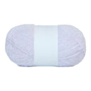 Ball of light purple yarn on a white background