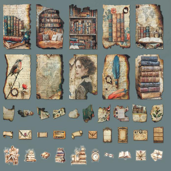 Poppy Crafts Die-Cut Scrap Paper - Secret Library