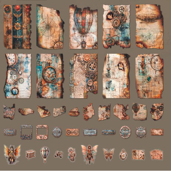 Poppy Crafts Die-Cut Scrap Paper - Steam Punk