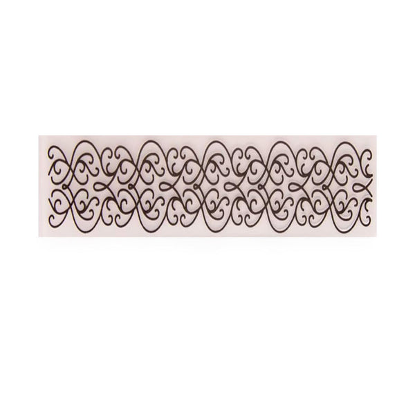 Decorative border design on a beige background
