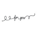 Black cursive text 'for you' on a white background