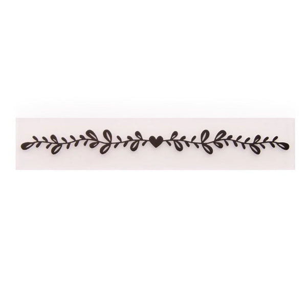 Black leaf pattern on a white background