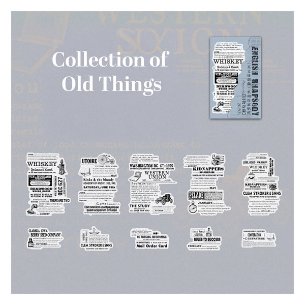 Poppy Crafts English Rhapsody Washi Stickers - Collection of Old Things