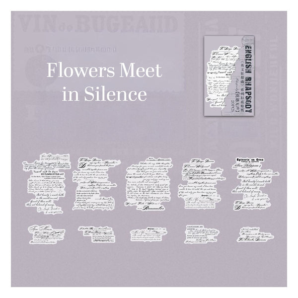 Poppy Crafts English Rhapsody Washi Stickers - Flowers Meet in Silence