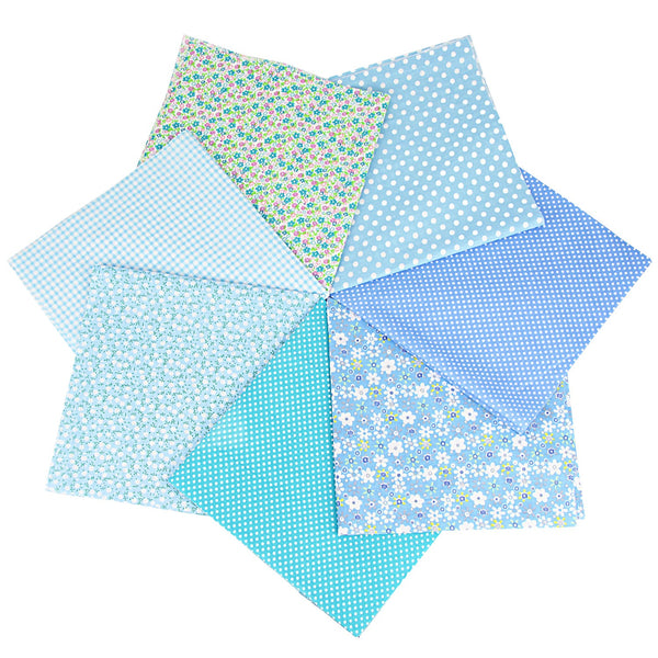 Poppy Crafts Fabric Fat Quarter Bundle - Blue