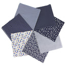Poppy Crafts Fabric Fat Quarter Bundle - Navy