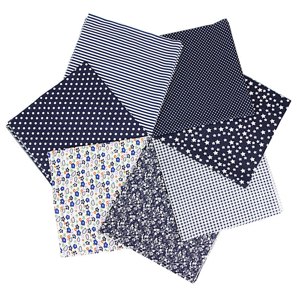 Poppy Crafts Fabric Fat Quarter Bundle - Navy