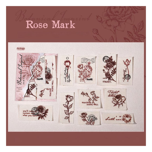 Poppy Crafts Fabric Tag - Rose Mark