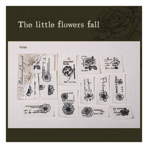 Poppy Crafts Fabric Tag - The Little Flowers Fall