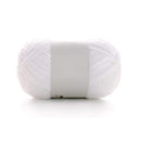 White skein of yarn on a white background