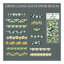 Poppy Crafts Flower Stickers - Green Language Flower Realm