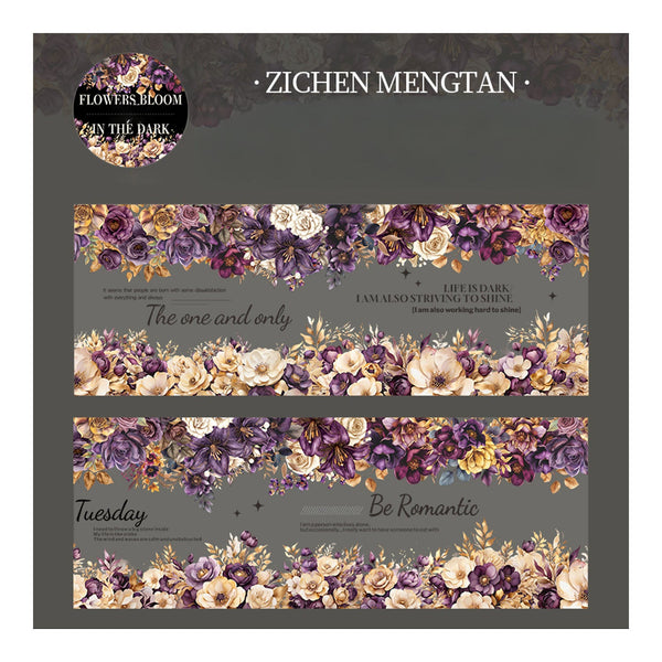 Poppy Crafts Flowers Bloom in the Dark PET Sticker Roll - Zichen Mengtan