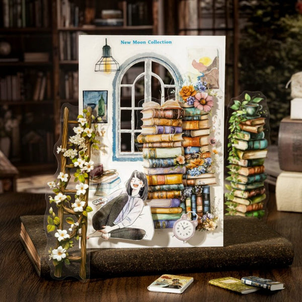 Poppy Crafts Full Garden of Books PET Stickers - Book Path Scroll