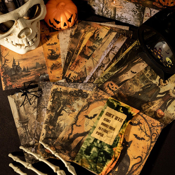 Poppy Crafts Halloween Double-Sided Paper - Cemetery Chapter
