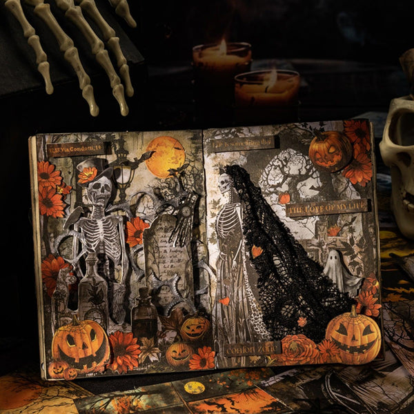 Poppy Crafts Halloween Double-Sided Paper - Cemetery Chapter
