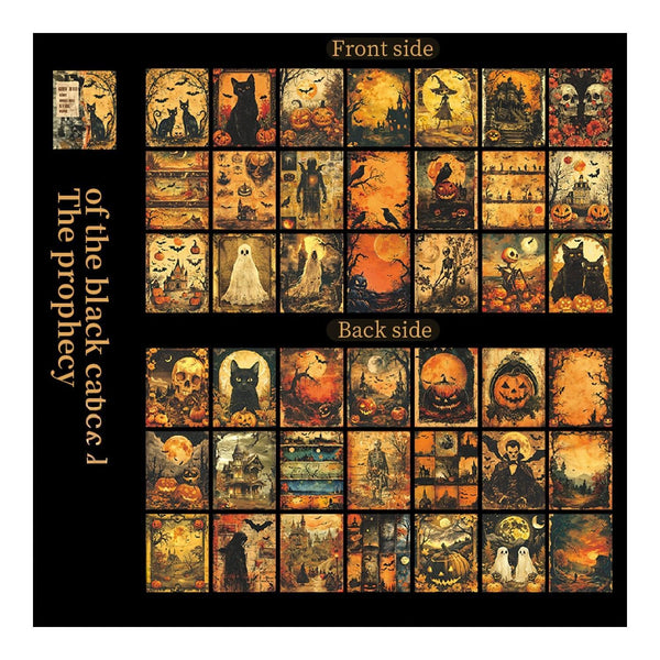 Poppy Crafts Halloween Double-Sided Paper - Black Cat Prophecy