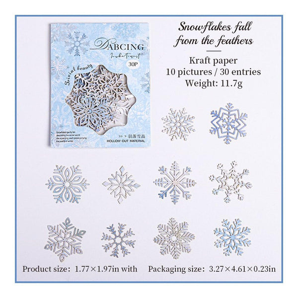 Poppy Crafts Hollow Cut Kraft Paper - Snowflakes Fall