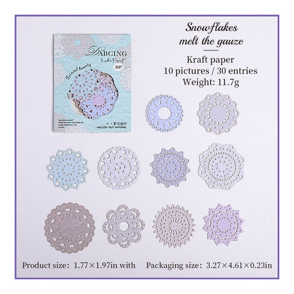 Poppy Crafts Hollow Cut Kraft Paper - Snowflakes Melt