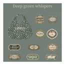 Poppy Crafts Cardstock Stickers - Numerous Flowers - Deep Green Whispers