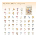 Poppy Crafts Old Dream Wandering PET Stickers - A Collection of Flower Arrangements