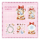 Sticker set with Cinderella theme on a pink background