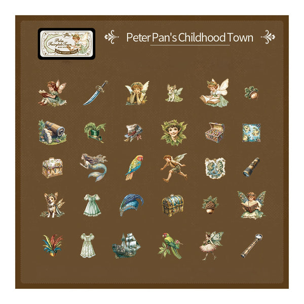Poppy Crafts Palm Fairytale Town Mini Stickers + Tin - Peter Pan’s Childhood Town