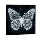 Butterfly design made of rhinestones on a black background