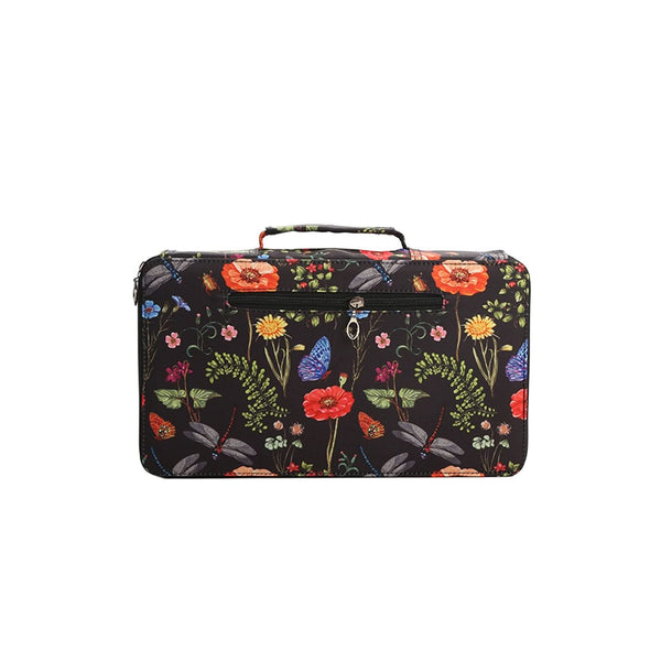 Floral-patterned case on a white background