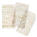 Poppy Crafts Puffy Stickers - Alphabet Classic - Gold