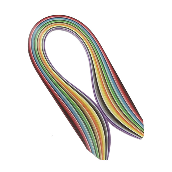 Colorful ribbon with rainbow pattern on a white background