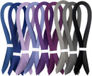 Set of shoelaces in various colors on a white background