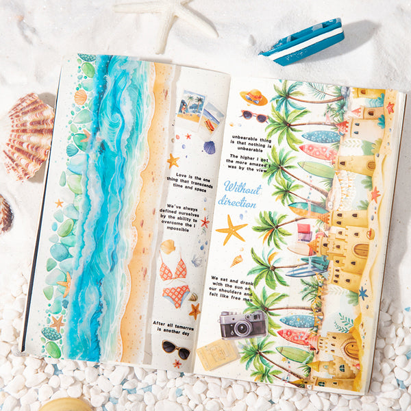 Poppy Crafts Seaside In Midsummer PET Sticker Roll 2/Pkg - Blueboard Surfing