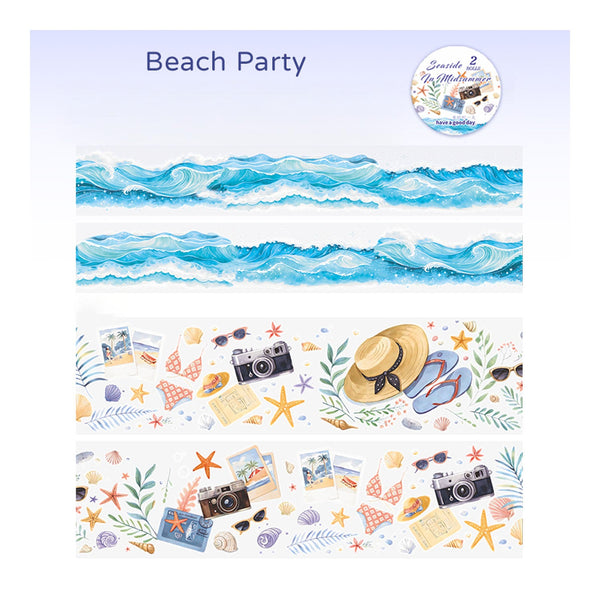 Poppy Crafts Seaside In Midsummer PET Sticker Roll 2/Pkg - Beach Party