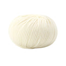 Poppy Crafts SoftSpun Wool Blend Yarn 50g - Milky White