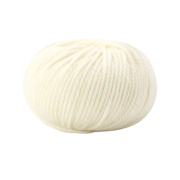 Poppy Crafts SoftSpun Wool Blend Yarn 50g - Milky White