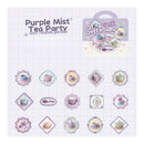 Purple Mist Tea Party soft plush toy set packaging on a grid background
