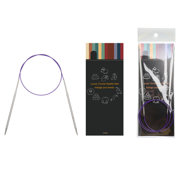Poppy Crafts Stainless Steel 100cm Circular Knitting Needles - 5.5mm