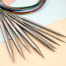 Poppy Crafts Stainless Steel 100cm Circular Knitting Needles - 5.5mm