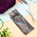 Poppy Crafts Stainless Steel 100cm Circular Knitting Needles - 5.5mm