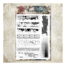 Sheet of vintage-style design elements on a textured background