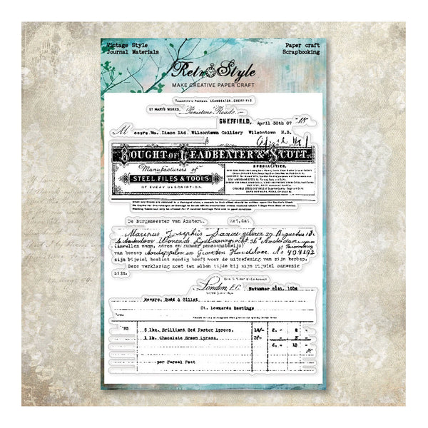Vintage-style document on a textured beige background with 'Retro Style' branding.