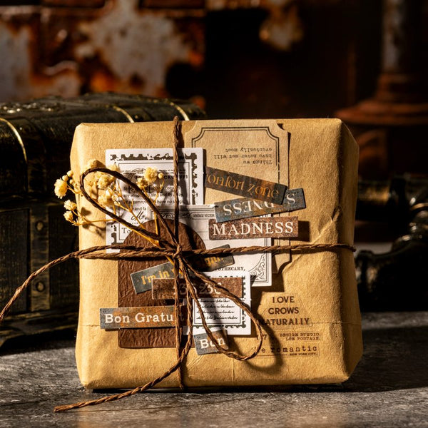 Poppy Crafts Traces of Time Hard Card Label Sticker - Rusty Love Note