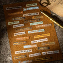 Poppy Crafts Traces of Time Hard Card Label Sticker - Rusty Love Note