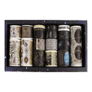 Set of washi tape rolls with celestial designs in a box