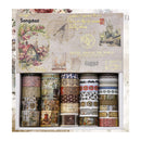 Set of washi tape rolls in a decorative box with 'Songdao' branding.