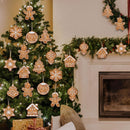 Poppy Crafts Wooden Ornaments Set - Christmas Collection - Gingerbread Cookies