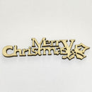 Poppy Crafts Wooden Ornaments Set - Christmas Collection - Merry Christmas