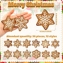 Poppy Crafts Wooden Ornaments Set - Christmas Collection - Perfect Snowflakes